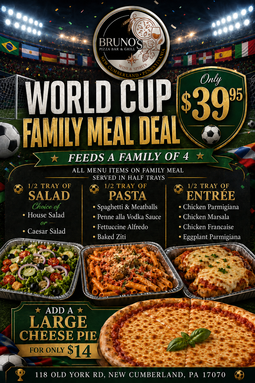 World Cup Family Meal Deal flyer for $39.95